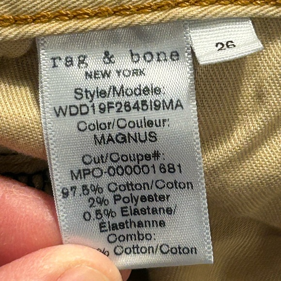 Rag & Bone Straight Leg Button Fly Cropped Jeans - Picture 8 of 9